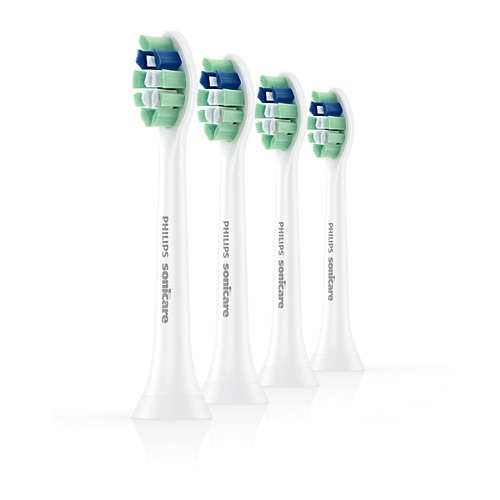 Lot de 4 têtes de brosse à dents plaque defense Sonicare Philips