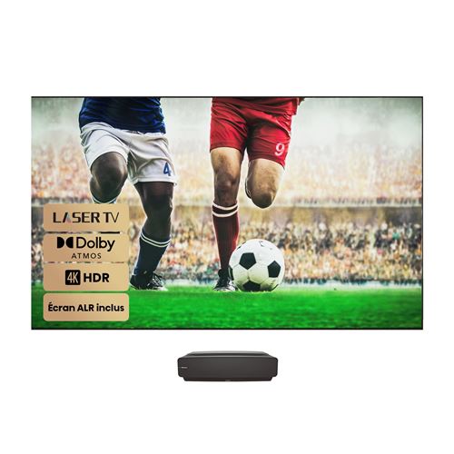 Vidéoprojecteur Home Cinéma Hisense 100L5F Laser TV Noir Et Gris + Écran Anti Reflet Alr