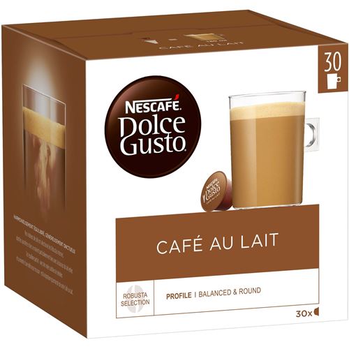 Boîte de 30 capsules NESCAFÉ® Dolce Gusto® Café au lait