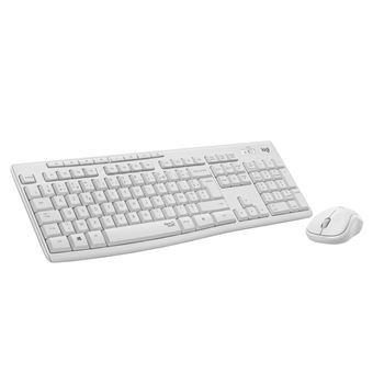 Pack Clavier sans fil Wifi Logitech MK295 Blanc + Souris sans fil Wifi silencieux Logitech Blanc cassé - 1