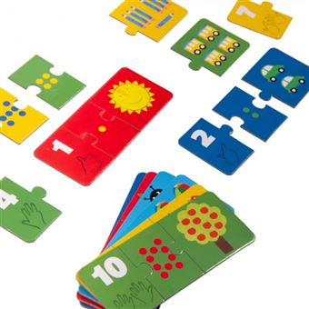 Jeu d'éveil Moulin Roty Puzzle chiffes 30 pièces Les Popipop