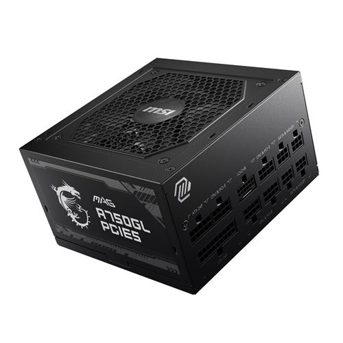 Alimentation PC modulaire MSI MAG A750GL PCIE5 750W 80 PLUS Gold noir
