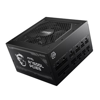 MSI MAG A750GL PCIE5 - Voeding (intern) - ATX12V 3.0/ EPS12V - 80 PLUS Gold - 100-240 Volt wisselstroom V - 750 Watt - actieve PFC - 1