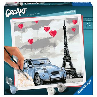 Peinture au numéro Ravensburger Creart Format carré Paris