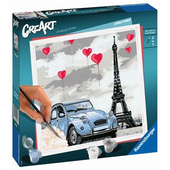 Peinture au numéro Ravensburger Creart Format carré Paris