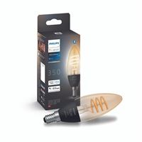 Ampoule connectée Philips Hue White Ambiance Filament flamme E14 Transparent
