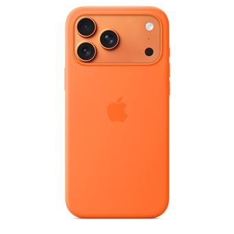 Coque Apple en silicone avec MagSafe orange pour iPhone 17 Pro Max - 1