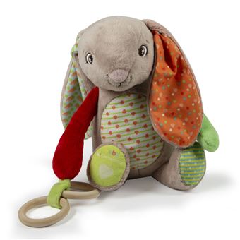 Peluche Clementoni Lapin et graine 100% recyclé