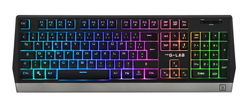 Clavier Gaming sans fil The G-Lab RGB Keyz Tungsten Noir et Gris