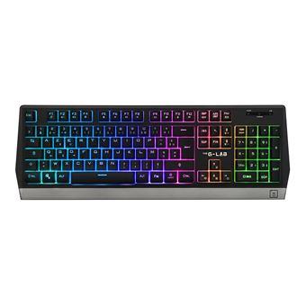 Clavier Gaming sans fil The G-Lab RGB Keyz Tungsten Noir et Gris