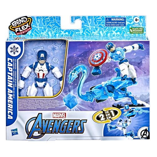Figurine Avengers Marvel Bend and Flex Missions Captain America Neuf - vue 6