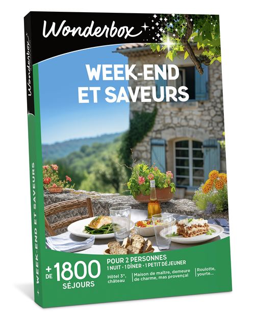 Coffret cadeau Wonderbox Week end et saveurs Edition 2025