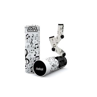 Chaussettes hautes et mi-bas Itotal Music Taille 36-41 Blanc et noir