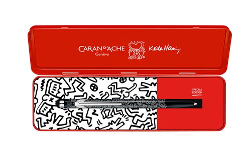 NOEL STYLO BILLE 849 KEITH HARING NOIR, RECHARGE NOIRE M, A