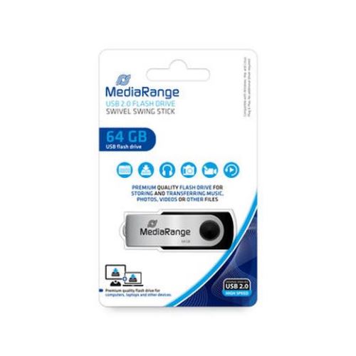 Clé usb 64go Mediarange 2.0 argent