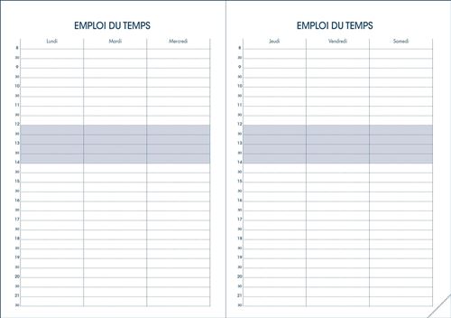 Agenda Scolaire Quo Vadis 2025-2026 - Format Journalier, 13x21 Cm - De Septembre à Août, Couverture Noire - 7