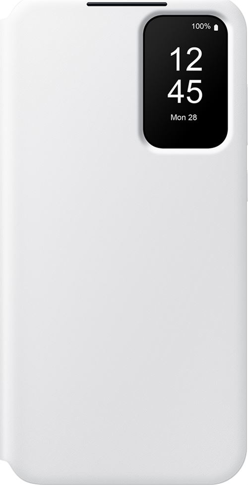 Etui Folio Smart S View Cover pour Samsung Galaxy A35 5G Blanc
