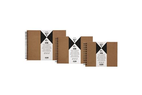 Clairefontaine Album &agrave; personnaliser de 40 feuilles 200g/m2 au format 27x20cm - Kraft - Lot de 3