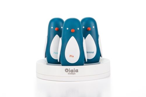 Veilleuse Olala Boutique Trio de pingouins Blanche