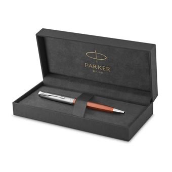 PARKER Sonnet Essentiel Stylo bille, Orange, Recharge noire pointe moyenne, Coffret cadeau