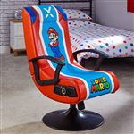 Siège gaming X Rocker Super Mario Officiel 2.1 Rouge et Bleu