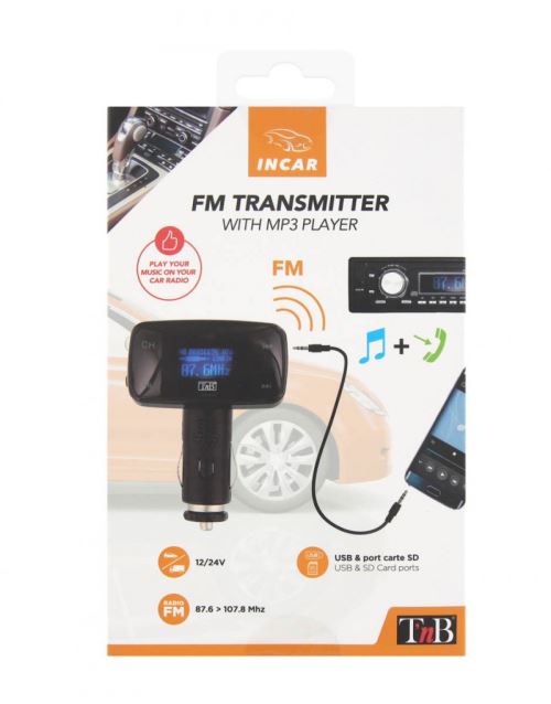 Transmetteur audio FM T'nb Noir