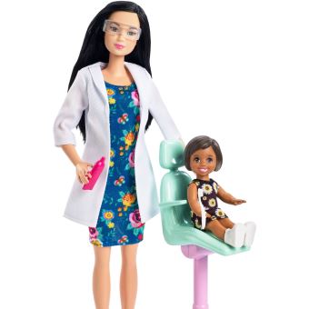 Playset Barbie Denstiste cheveux noirs