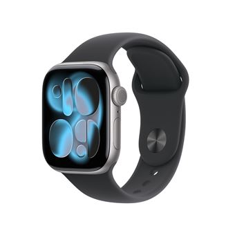 Apple Watch Series 11 GPS - 42 mm - Aluminiumgehäuse, Space Grau mit Trail Loop Schwarz – Grösse M/L - 1
