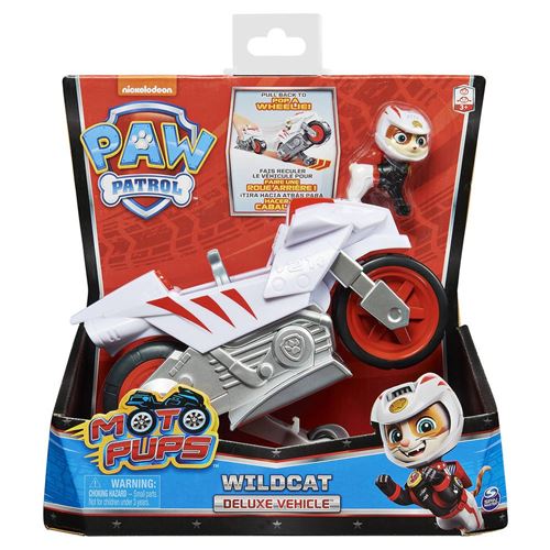 Véhicule et Figurine Wildcat Pat Patrouille Moto Pups