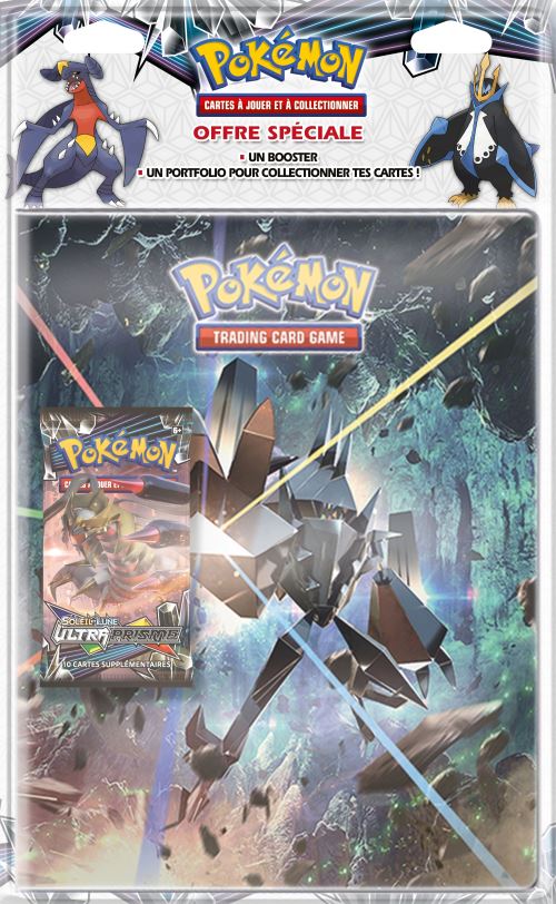 Pack Pokémon Soleil et Lune 5 Ultra Prisme Cahier range-cartes et Booster Modèle aléatoire