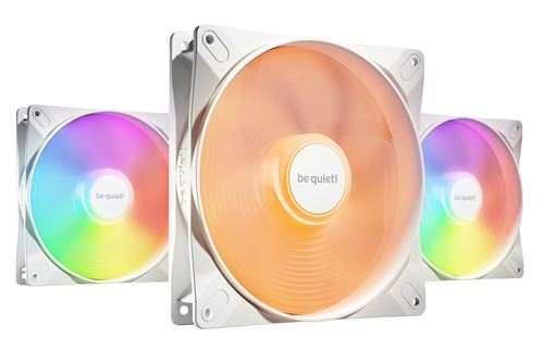 Pack de 3 Ventilateurs PC Be Quiet Light Wings LX RGB 140 mm Blanc pour boîtier