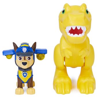 Pack de 2 figurines Paw Patrol Dino Rescue Chase et un dinosaure surprise