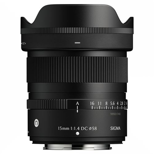 Objectif à Focale fixe Sigma DC Contemporary 15 mm f/1.4-16 Noir pour Fuji X