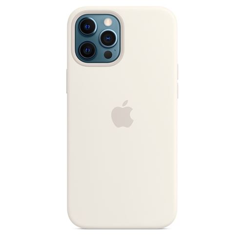 Coque en silicone Apple MagSafe pour iPhone 12 Pro Max Blanc