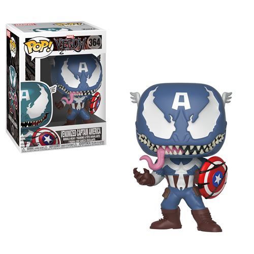 Figurine Funko Pop Bobble Marvel Venom Captain America