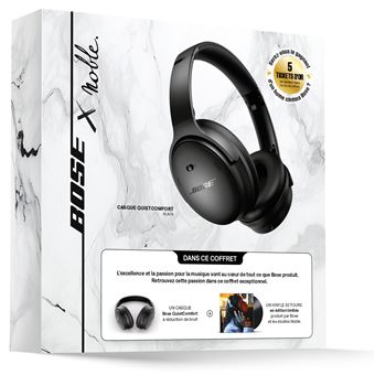 25% sur Pack Casque sans fil Bose QuietComfort avec réducteur de bruit Noir  + Vinyle Noble Exclusivité - Casque audio - Achat & prix