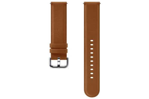 Bracelet en Cuir 20mm pour montre connectée Samsung Marron