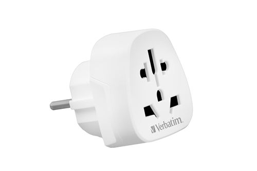 Verbatim WTEU-02 Reiseadapter Welt-auf-Europa-Stecker – 2500 W – Weiss