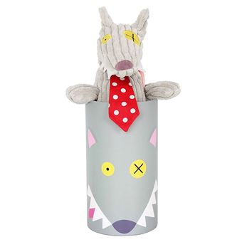 Peluche Globe Trotoys Les Déglingos Simply Bigbos le Loup 23 cm Gris - 1