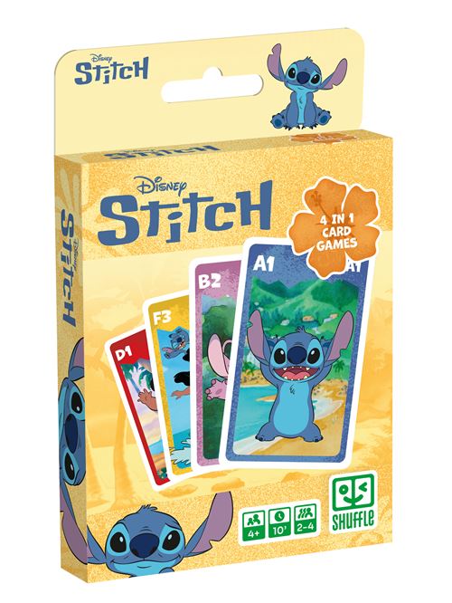 Jeu De Cartes Shuffle 10049718 – 4 En 1 Stitch 7 Familles, Bataille, Mémo Et Action - vue 2
