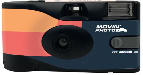 Appareil Photo Jetable 27 Poses ISO400 Movincam – Flash Intégré, Prêt à l'Emploi