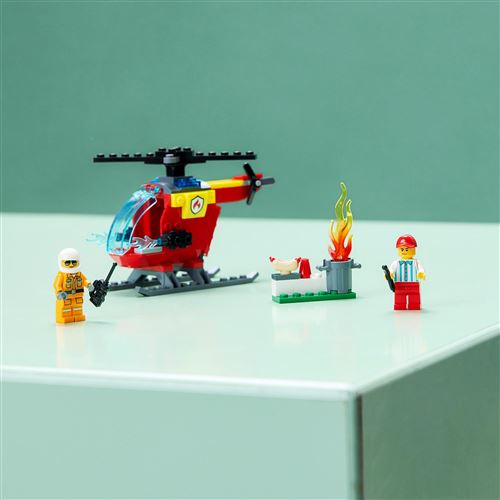 LEGO City, Hélicoptère d’incendie – 60318, paq. 53, 4 ans et plus