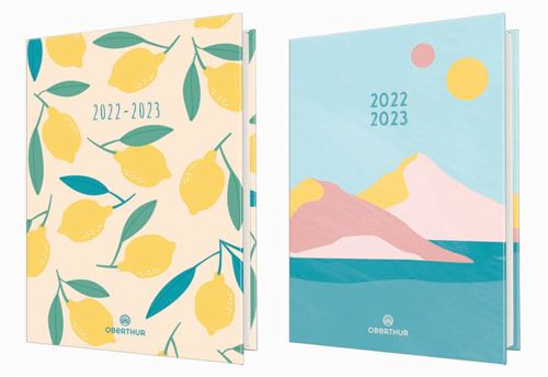 Agenda scolaire journalier Oberthur Intégra Capri 2D 2022 2023 Modèle aléatoire