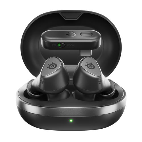 Ecouteurs intra-auriculaires sans fil Bluetooth SteelSeries Arctis GameBuds avec réduction de bruit pour Xbox Noir