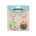 SET DE DEUX PORTE-CLES SUSHI PLEINS D'AMOUR ET DE