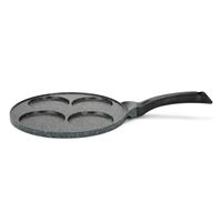 Poêle Takoyaki Antiadhésive 12 Trous, En Aluminium, Avec Poignée Anti-brûlure - Pour Boules De Poulpe, Crêpes, Beignets