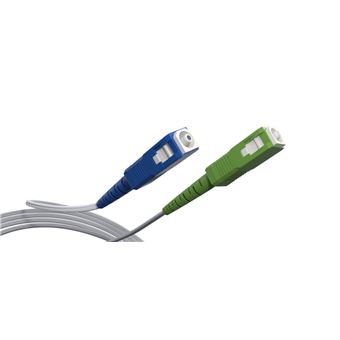 Câble fibre optique Lineaire pour Freebox 10 m Blanc - 1