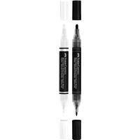 Etui de 2 Marqueurs acryliques Faber-Castell Black Edition Shake & Paint Noir et Blanc