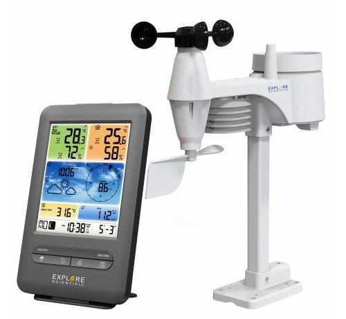 Centrale météo Bresser Explore Scientific Wifi 5 en 1 Noir