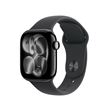 Apple Watch Series 11 GPS + Cellular 42mm Boitier en Aluminium Noir de Jais avec Bracelet Sport Noir S/M